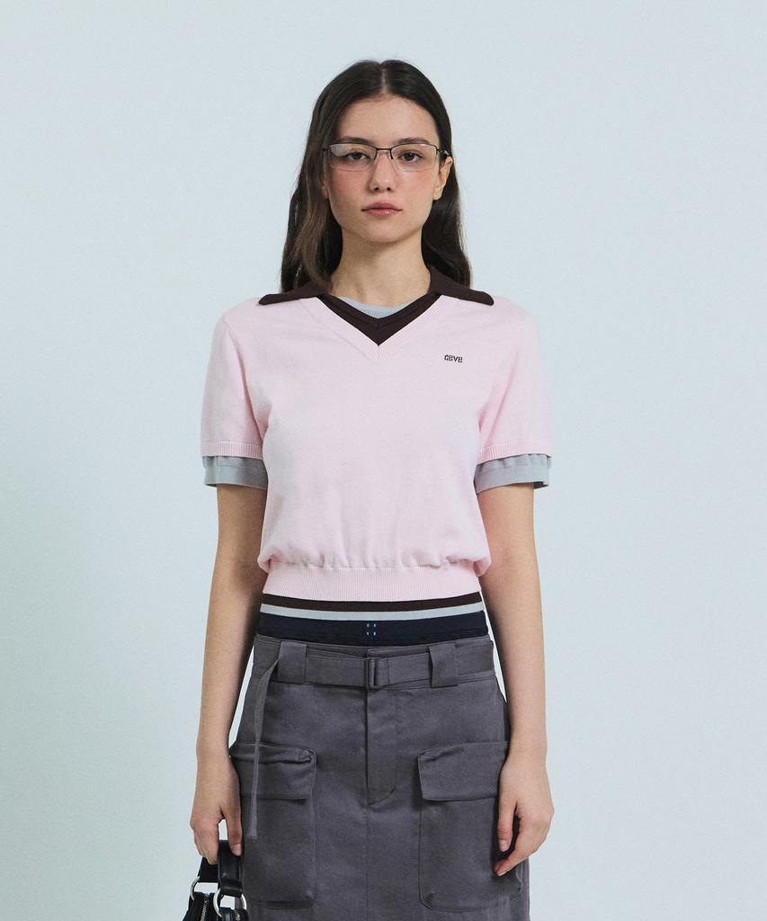 GROVE Petra Collar Knit (Pink)