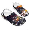 White EVA Clogs with Colorful Print Women Men Breathable Slip On Garden Shoes Beach Pool Bathroom Home Sandals Casual Walking