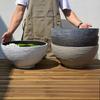 Plant Pot with Drainage, Resin Planter for Indoor Outdoor Plants, Medium Flower Pots for Patio, Balcony Garden Decor