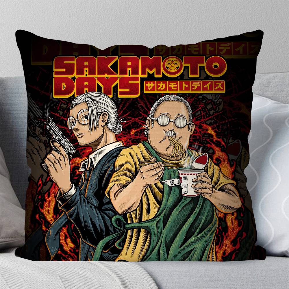 SSAKAMOTO Чехол для подушки с аниме Модный квадратный чехол для подушки Спальня Диван Комната Ins Декор Отдых