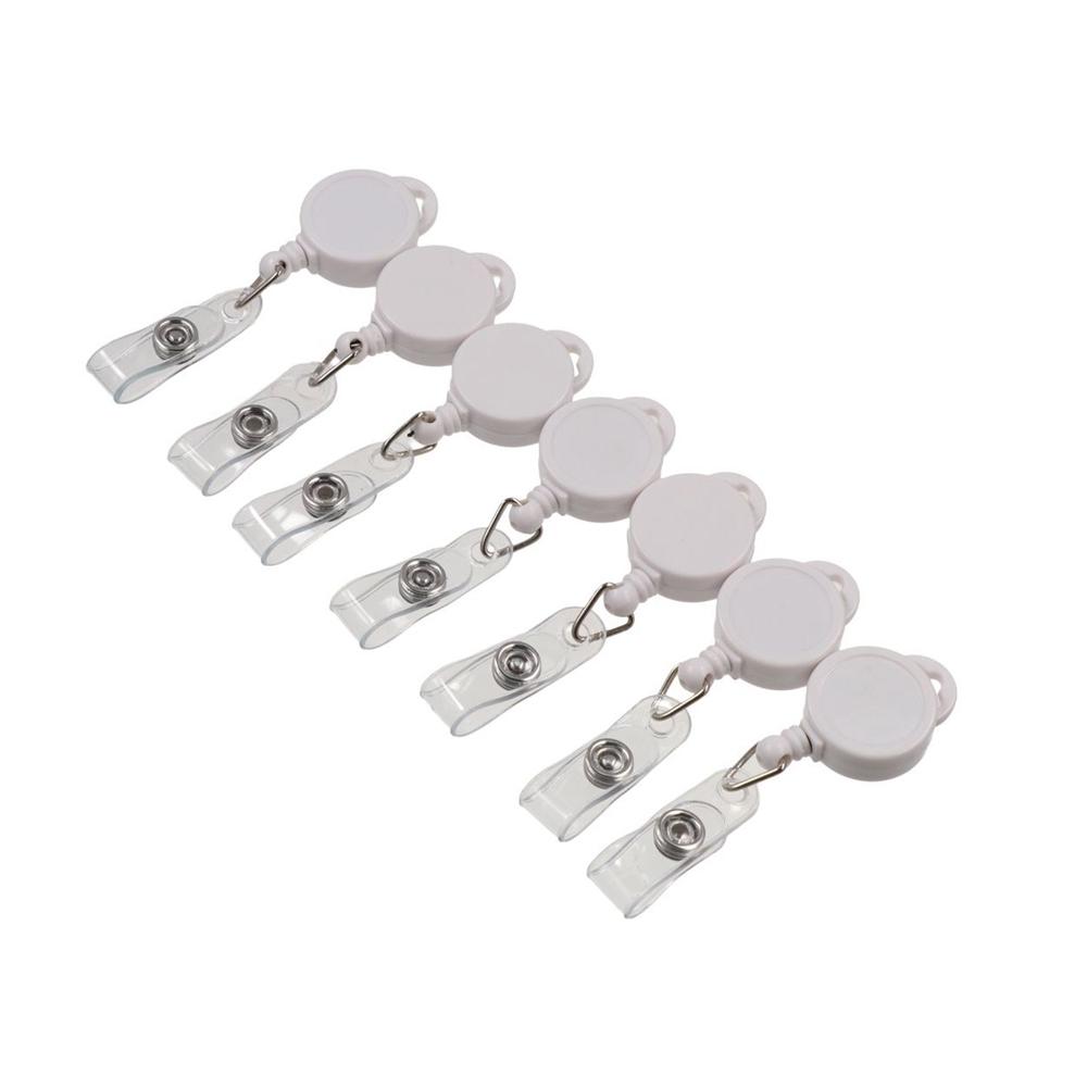 Бейджхолдер с клипсой и ретрактором для бейджа, защита от потери, легко вытягиваемая пряжка, школьные принадлежности