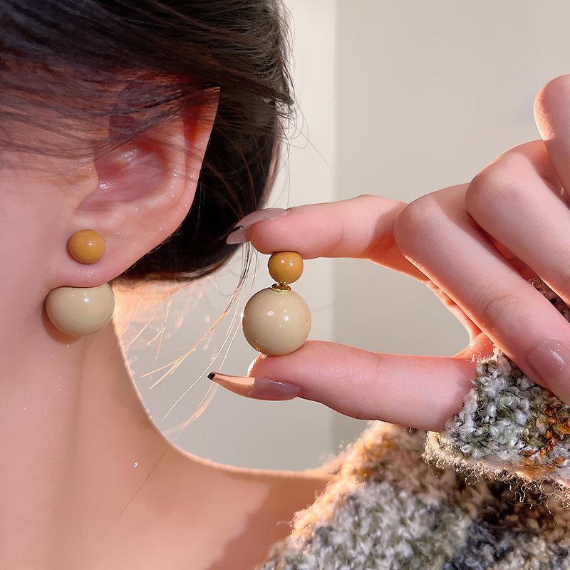 Серьги с имитацией жемчуга Advanced Feeling Two Style с двумя сторонами, маленькие и большие, для женщин