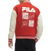 Fila Ослепительная серия «Дракон» Куртка повседневная хлопковая с цветными блоками и принтом букв Мужская куртка Легендарно-красный F11M419901FRD