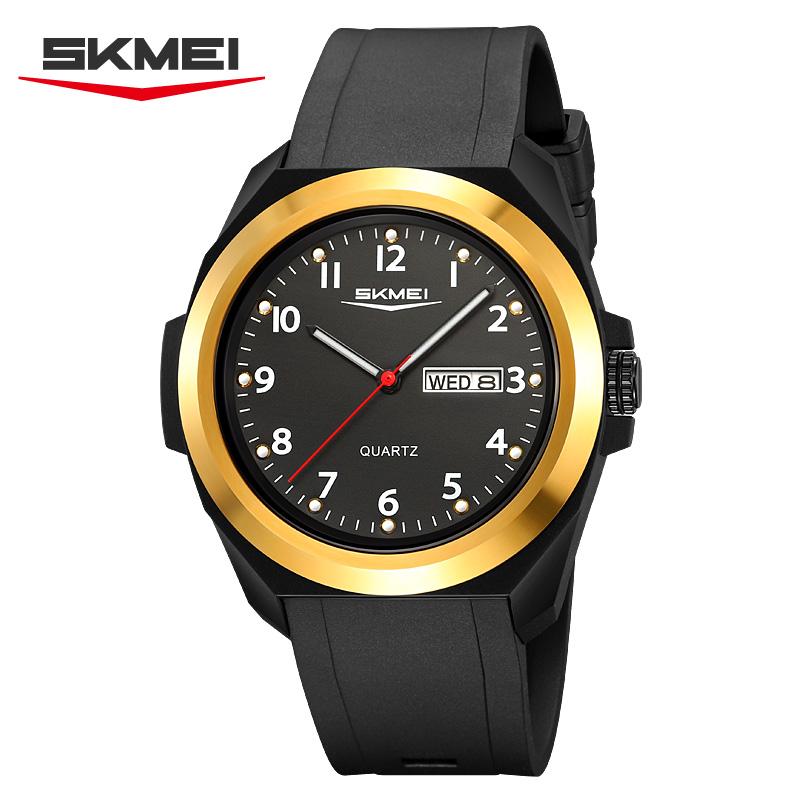 SKMEI 2472 New Simple Casual Men's Quartz Watch Waterproof Night Light Calendar Week Men's and Women's Date Watch reloj hombre