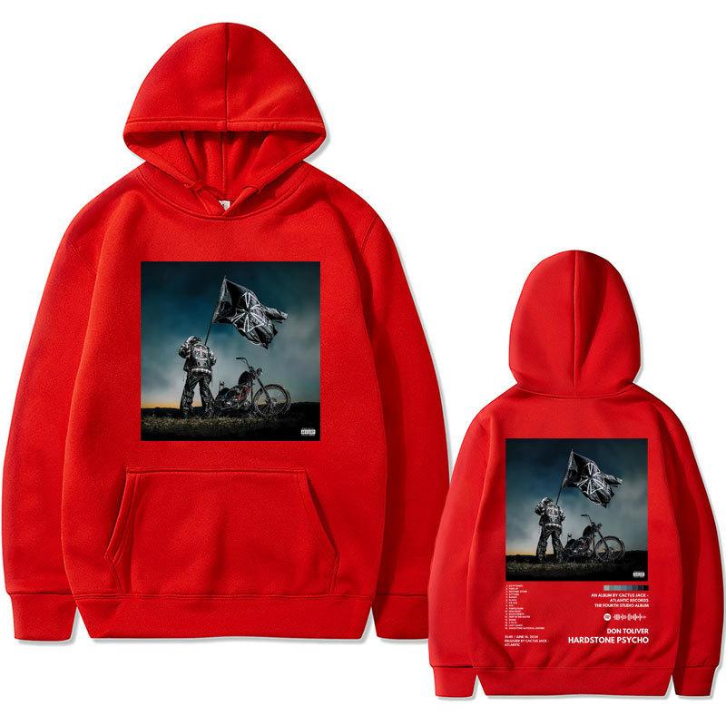 Rapper Don Toliver Hardstone Psycho Album Double Sided Graph Men Hoodies Fashion Letter Printed Sweatshirts Hooded Pullover