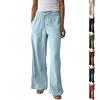 Женские спортивные брюки для фитнеса, повседневные свободные эластичные спортивные брюки, прямые широкие брюки, повседневные брюки, брюки для йоги