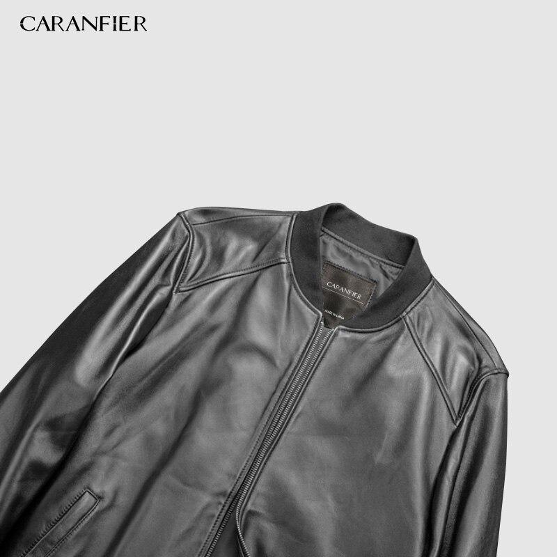 Брендовая бейсбольная куртка из натуральной кожи, мужская одежда, мотоциклетные черные кожаные куртки