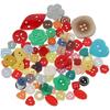 400 PCS Resin Assorted Buttons Mixed Sizes Heart Buttons DIY Craft Decoration Flower Buttons  Sewing
