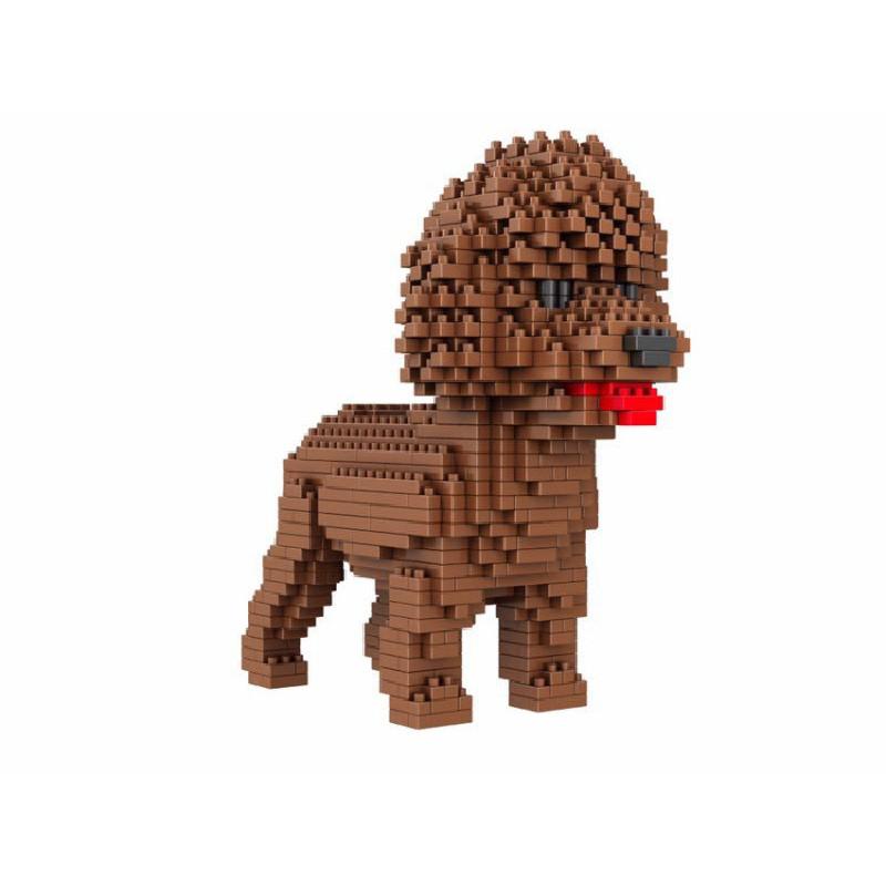 Or Poodle Poodle Dog Figure To Assemble With Nanoblocks Pieces Toys Children