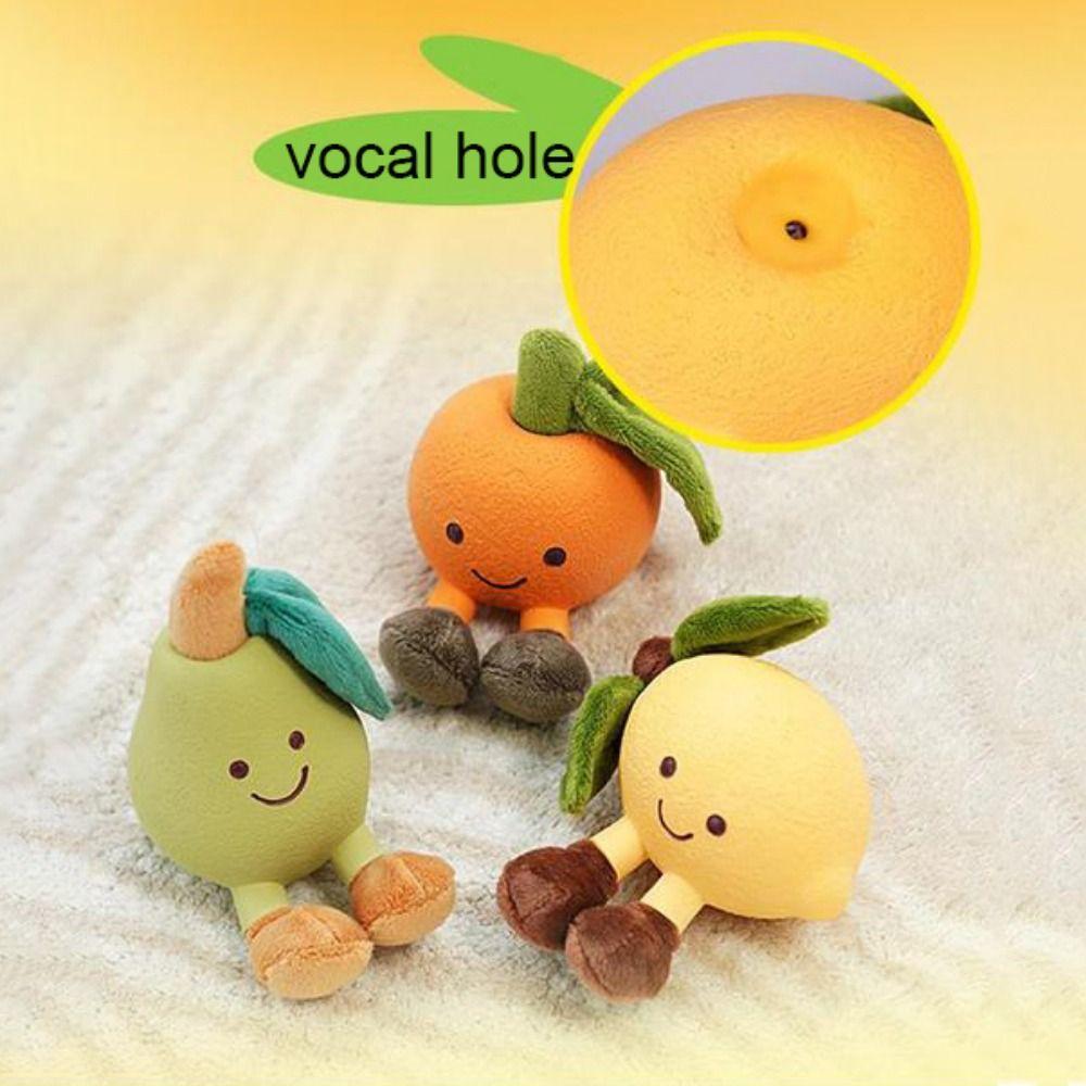 Colorful Pet Latex Plush Toys Fruit Series Dog Chew Toy Dog Squeaky Sound Toys  for Dogs Puppy