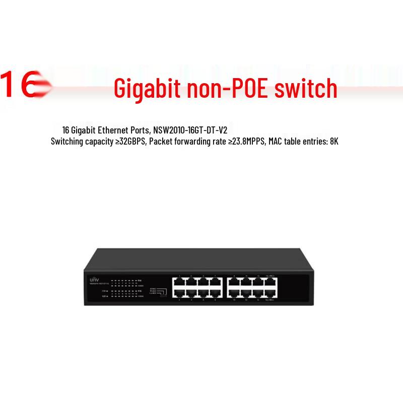 Uniview Gigabit Non-PoE Network Switch CN plug (adapter included)