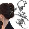 Хэллоуин Зажим-коготь в виде летучей мыши - Простой аксессуар для волос для прически «пучок» (Тьма)