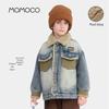 Джинсовая куртка с заплатками для мальчиков MOMOCO