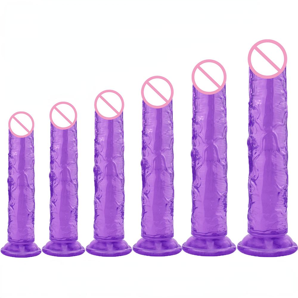 Сильная присоска, желейный фаллоимитатор для точки G, огромный реалистичный пенис, член, анальный женский сексуальный товар, секс-игрушки