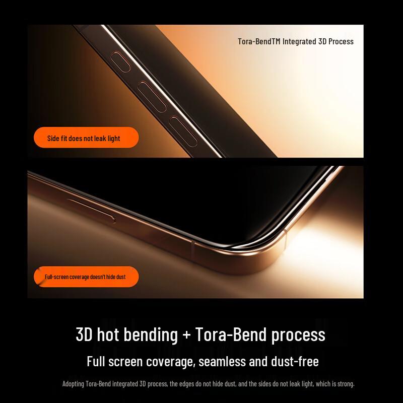 TORRAS AR Anti-Reflective 3D Curved Tempered Glass Screen Protector for iPhone
