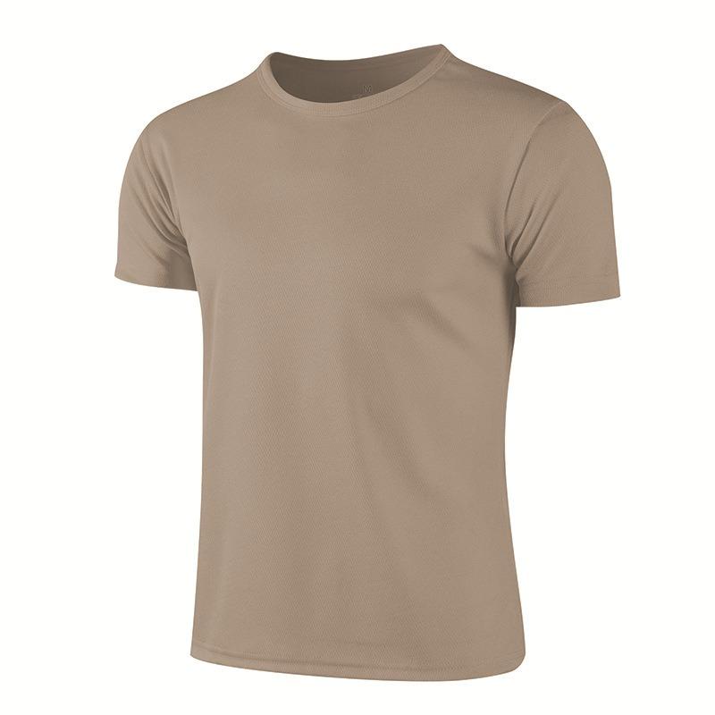 Summer Round Neck T-shirt Quick Dry Clothes Work Clothes Short-sleeved T-shirt