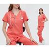 Женский комплект для бега, униформа для медсестер, эластичный топ и брюки, рабочая одежда, униформа для спа, халат