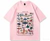 2026 Hot Sale New Pokemon Fish Guide Clothing Men Women Japanese-style Retro Cotton Loose Summer Short-sleeved T-shirt for Adults & Kids Top