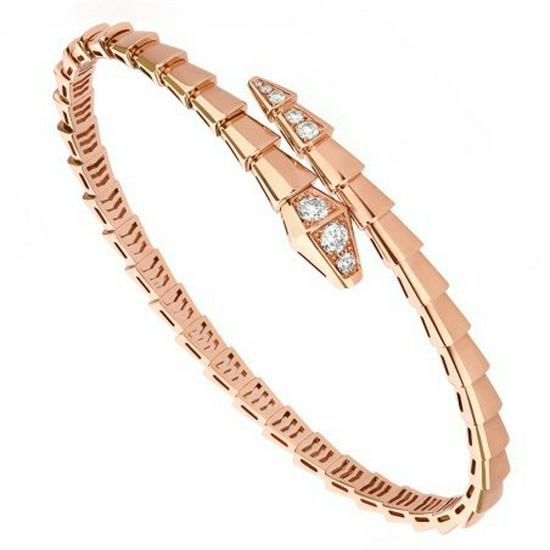 Браслет из серебра 925 пробы с бриллиантовой змеей Spirit, выполненный на станке с ЧПУ: Стильный браслет «Змеиная кость» с двумя кругами и бриллиантовыми акцентами