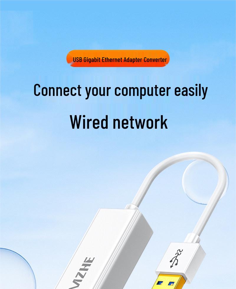 Shan Ze Gigabit USB Ethernet Adapter with RJ45 Port