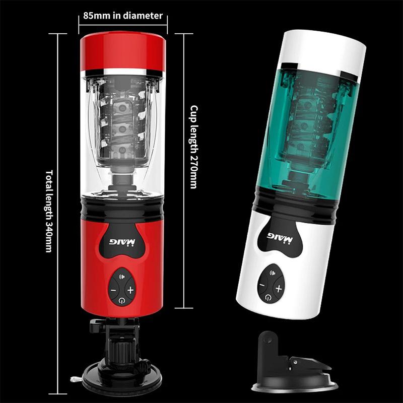 Мужской мастурбатор, автоматическое телескопическое вращение, настоящая вагина, чашка для голосовой мастурбации для мужчин, карманная киска, сильные секс-игрушки