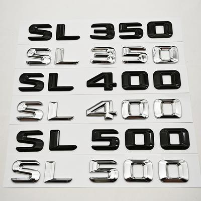 3D ABS Наклейка-значок с буквами для автомобиля, Логотип на задний багажник, Эмблема SL350 SL400 SL500 для Mercedes Benz SL350 SL400 SL500 R230 R231 R129 ON4