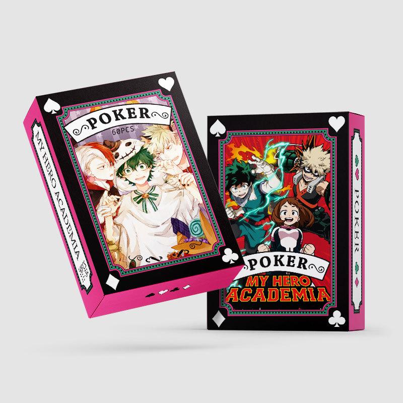 Anime Poker Toy My Hero Academia Game Cards Bakugou Katsuki Todoroki So Cosplay Hardcover Collection Gift