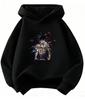 A cartoon-style hooded casual hoodie, from the "Dragon Ball" series, suitable for children to wear, with a cartoonish design.