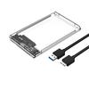 2.5 Inch Transparent HDD SSD Case SATA III to USB 3.0 Hard Drive Disk Enclosure Support 6TB Mobile External for Laptop PC