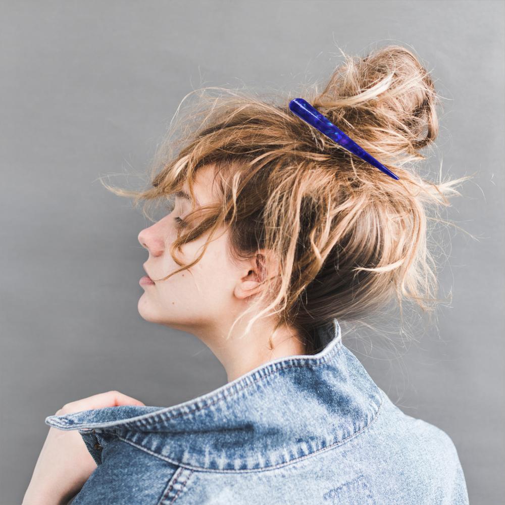 Women Barrette Long Stick Metal Hairgrips Non-Slip Large Alligator Hair Clips Acetic Acid Hairpin