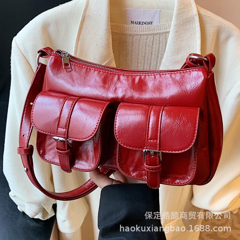 Premium sense niche bag women's large capacity 2025 new spring and summer retro shoulder underarm bag work commuter bag