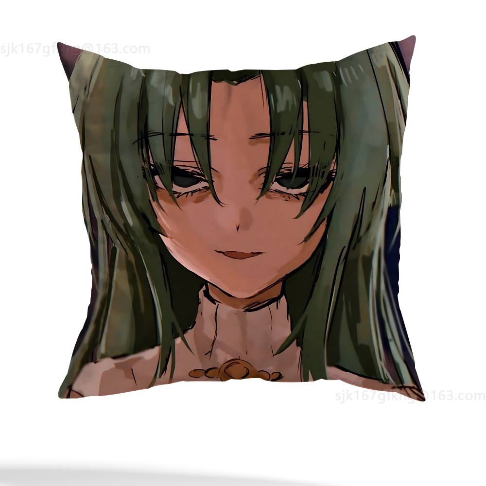 Аниме Higurashi Наволочка Квадратная Двусторонняя Печать Короткий Плюш Подушка для Дивана Наволочка для Спальни Прикроватная Подушка