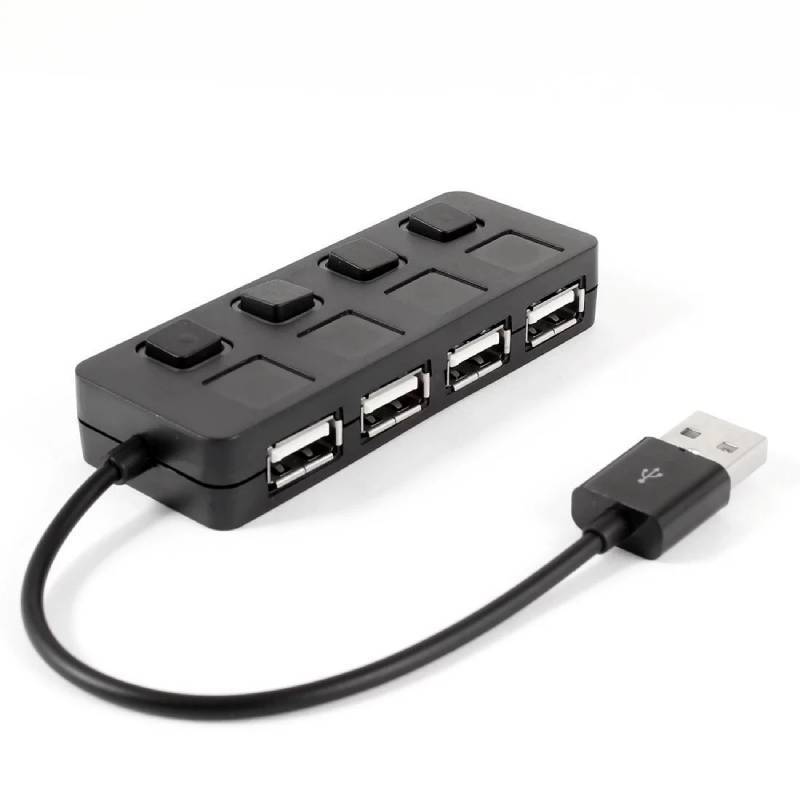 USB-концентратор с переключателем и четырьмя портами для клавиатуры, мыши, USB-накопителя, передачи данных