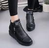 Autumn Platform Wedge Heel Boots Women Shoes with Increased Platform Sole Female Fashion Casual Zip Boots785mk