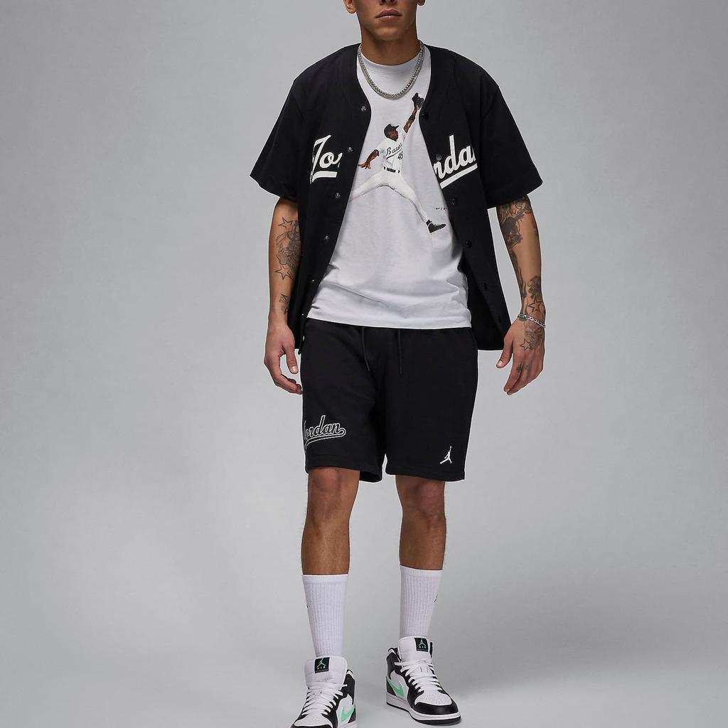 Jordan Мужская футболка с коротким рукавом и круглым вырезом Flight MVP Casual, серый цвет FN5990-043