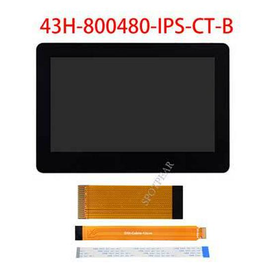 Raspberry Pi 4,3-дюймовый ультратонкий сенсорный дисплей MIPI DSI IPS/QLED, 800×480.