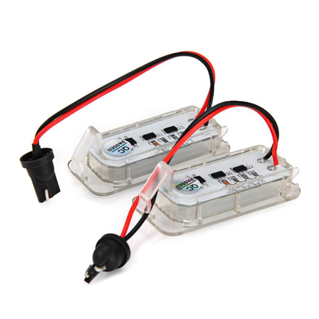 1 пара ксеноново-белых полностью светодиодных фонарей подсветки номерного знака для Focus 5D Mondeo Fiseta, лампа номерного знака 6500K CAN-bus 12V