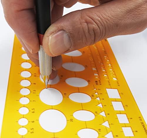 Шаблон Учида № 115M Круглая линейка с тушевым краем 1-843-0115