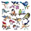 13pcs Set of Magpie & Parrot Embroidered Patches - Iron-On/Sew-On Appliques for Clothing, Bags, and DIY Crafts