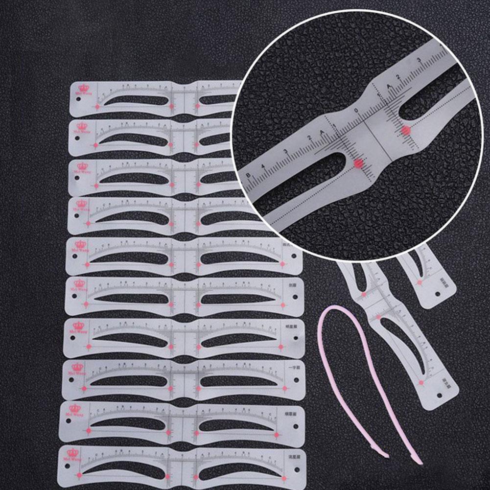 Помощник для бровей для начинающих 12 подключенных носимых карточек для бровей Lazy Person Инструменты для красоты Профессиональные формы для бровей