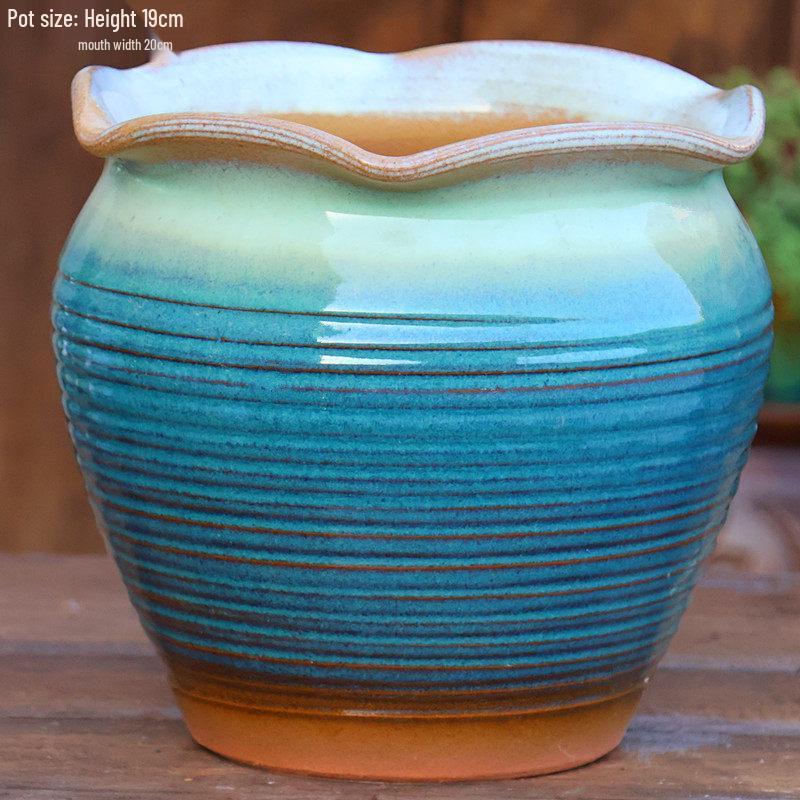 Специальное предложение: Высокий ретро-керамический цветочный горшок для суккулентов или зеленого редиса
