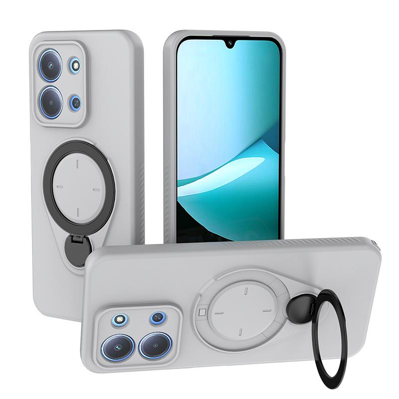 For Xiaomi Redmi 15C(173.16*81.07*8.2mm) Magnetic Phone Case,Soft TPU Kickstand MagSafe Phone Cover for Xiaomi Redmi 15C(173.16*81.07*8.2mm)