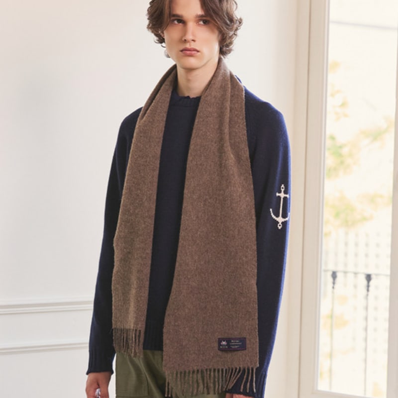 ABRAHAM MOON Шарф из мериносовой шерсти 25 см - Темно-бежевый