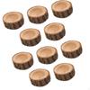 10Pcs Tealight Candle Holder Wooden Candlestick Christmas Candles Stand for Living