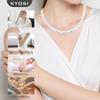 KYOSI Stainless Steel Magnetic Necklace, Anti-Static, Christmas Gift for Men and Women, 48cm