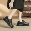 Lace-up Muffin Thick-soled Small Leather Shoes Women's Bound Wind College with Skirt Single Shoes
