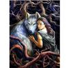 Full 5D Diy Diamond Painting Cartoon Wolf Boss Embroidery Cross Stitch Home Decor Handmade Gift