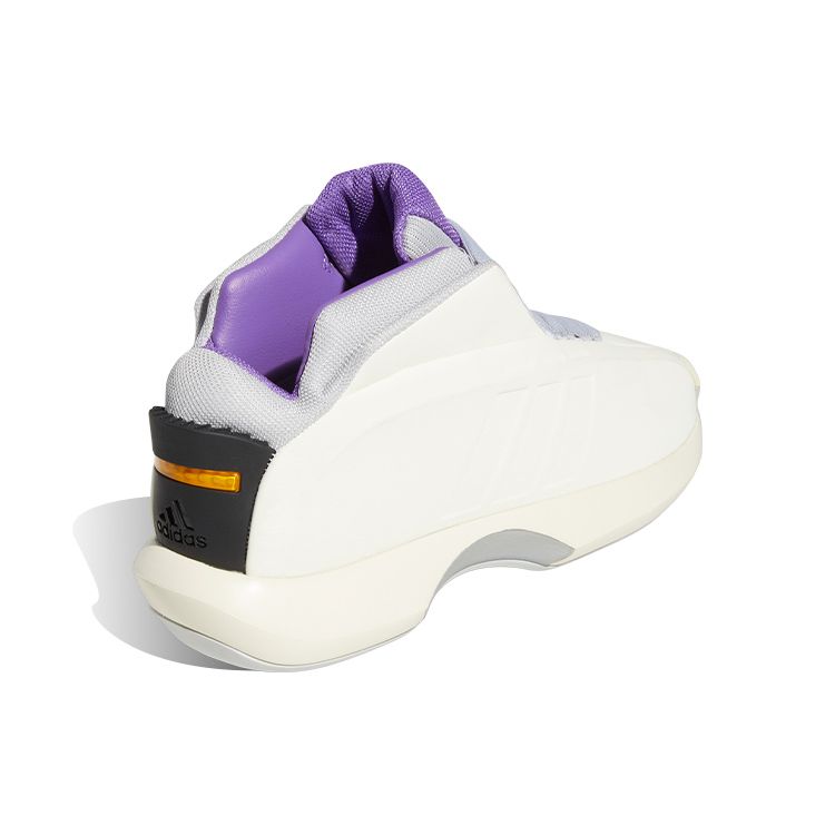 Adidas Crazy 1 Круглый носок Шнуровка Модные Нескользящие Износостойкие Легкие Полувысокие Баскетбольные Кроссовки Мужские Кроссовки Белый Фиолетовый HQ3925