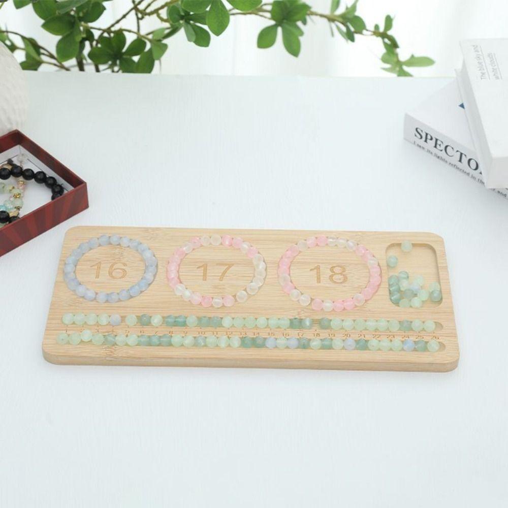 Eco-Friendly Wooden Bead Board With Scale Bracelet Beading Boards Jewelry Design Board  Crafts DIY