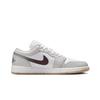 Jordan Air Jordan 1 Slip Resistant Abrasion Resistant Low top Vintage Basketball Shoes Unisex Gray White Brown 553558-146(Team1180-)